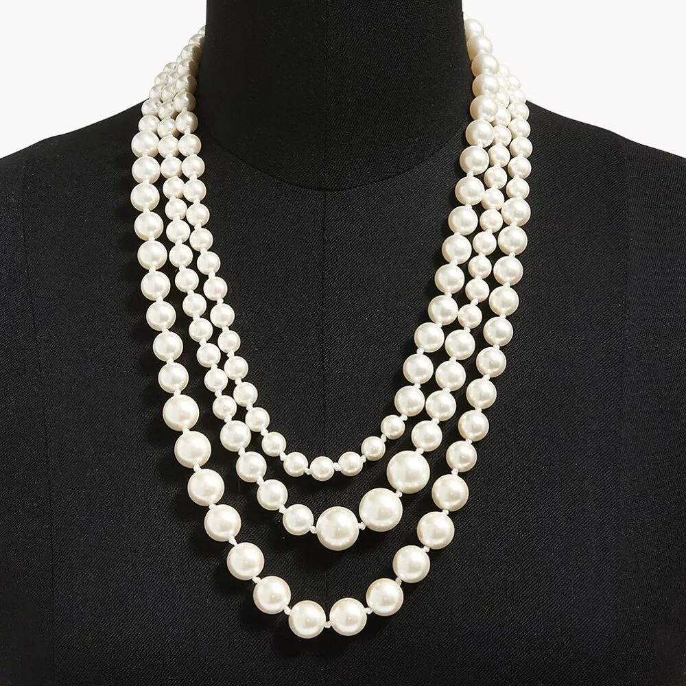 J. Crew Pearl Layering Necklace/NWT - Picture 2 of 10